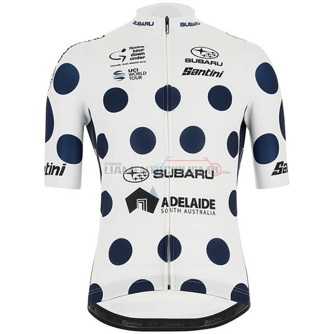 Abbigliamento Ciclismo Tour Down Under Manica Corta 2019 Blu Bianco